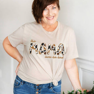 This Mama Loves Her Herd T Shirt Farm Mom Graphic Tee for Women #HPTS-MHERD24 - Screen Printed T-Shirt - Women’s