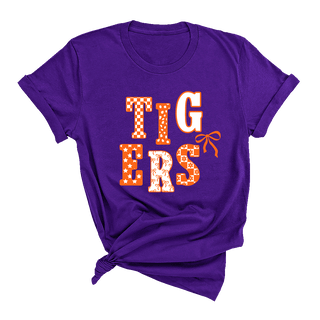 Tiger Mascot Graphic T Shirt Gameday Sports Fan Tee Unisex #HPTS-PURSM-TIG24