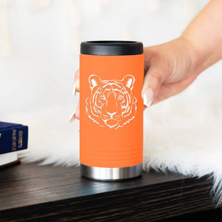 Tiger Orange Slim Can Holder Football Game Day Tailgate Fan Gift #TWBH-TIGER-ORG - Drink Huggers & Koozies