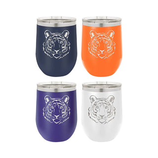 Tiger Tumbler 12oz Insulated Cup Game Day School Spirit Gift #TWB12-TIGER-NAVY - Insulated Mug/Tumbler