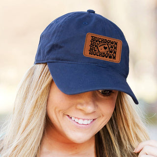 Touchdown Football Baseball Cap Game Day Hat for Men and Women #L190-WHT-P109-TD24 - Baseball Cap - Women’s