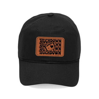 Touchdown Football Baseball Cap Game Day Hat for Men and Women #L190-WHT-P109-TD24 - Black - Baseball Cap - Women’s