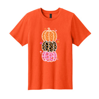 Triple Pumpkin Stack Kids Halloween Cute Pumpkin T-Shirt Graphic Tee for Boys & Girls #TSY54-PUM23 - Shirt - Kids