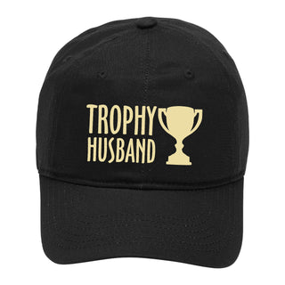 Trophy Husband Embroidered Dad Hat Funny Baseball Cap #M190-TROPHY - BLACK - Baseball Cap - Women’s