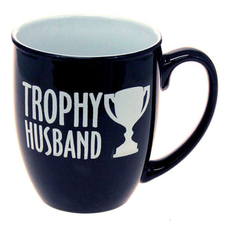 Trophy Husband - Large Black 16oz Coffee Mug #LMG6K-TROPHY