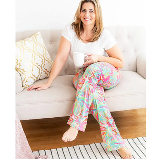 Tropical Pajama Pants Women’s Lounge Bottoms Beach Vacation Gift #MA2030VL-TRP - Small/Medium - Sleepwear Bottom