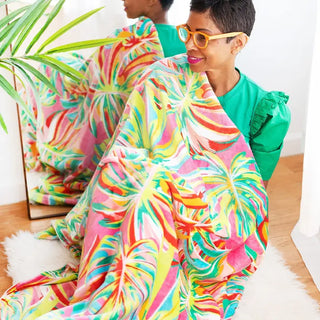 Tropical Throw Blanket Beach House Decor Soft Plush Coastal Gift #M280VL-TRP - Throw Blanket
