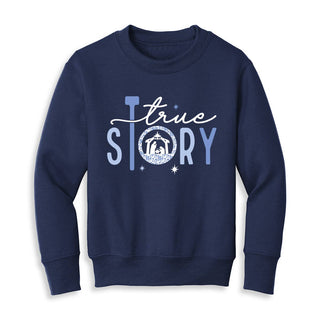 True Story Kid’s Sweatshirt #HPSW-KDNAVYXS-KDTSTR - Navy / XS - Sweatshirt - Kids