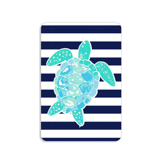 Turtle Navy Stripe Keepsake Card #VLJC-1329GD-STNYTUR23 - Pendant/Charm Necklace