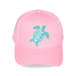 Turtle Trucker Hat #L197-NAVY-SMTUR23 - Light Pink - Trucker Hat - Women’s