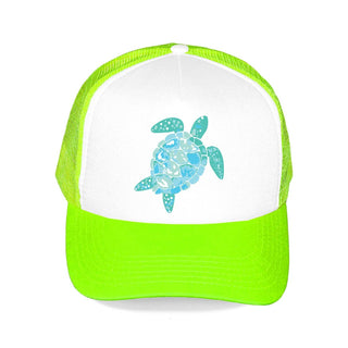 Turtle Trucker Hat #L197-NAVY-SMTUR23 - Neon Green - Trucker Hat - Women’s