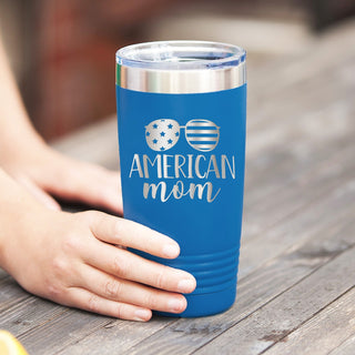 American Mom Royal Blue Tumbler