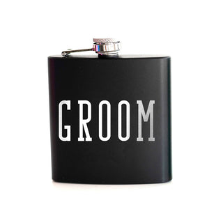 Groom Black 6oz Insulated Flask