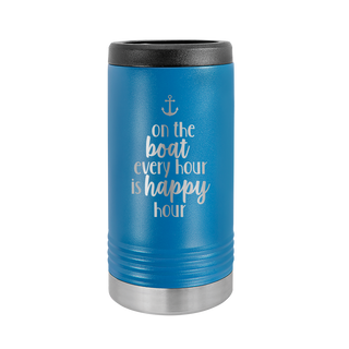 Boat Happy Hour Slim Can Beverage Holder-Royal Blue