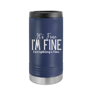 Everything's Fine Slim Can Beverage Holder-Navy