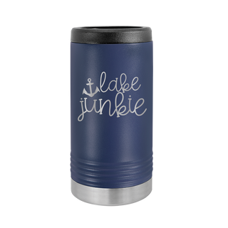 Lake Junkie Slim Can Beverage Holder-Navy
