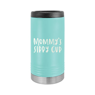 Mommy's Sippy Cup Teal Slim Can Beverage Holder