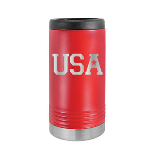 Blank Red Slim Can Beverage Holder