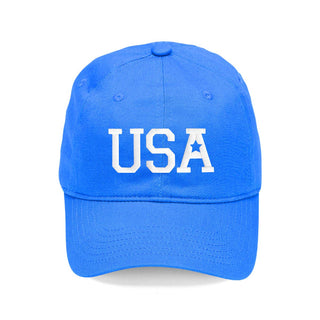 USA Embroidered Baseball Cap Patriotic Cotton Hat for Women and Men #M190VL-USA - Electric Blue - Baseball Cap - Women’s