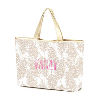 Vacay Coconut Palms Ally Tote Coastal Beach Canvas Shoulder Bag #M731VL-COCO-VACAY - Tote Bag - Women’s