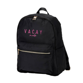 Vacay Mode Charle Backpack Travel School Water Resistant Bag #M364VL-VAC23 - Black - Backpack - Women’s