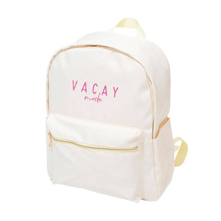 Vacay Mode Charle Backpack Travel School Water Resistant Bag #M364VL-VAC23 - Creme - Backpack - Women’s