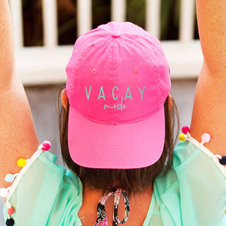 Vacay Mode Embroidered Hat Beach Vacation Baseball Cap for Women #M190VL-VAC23 - Baseball Cap - Women’s