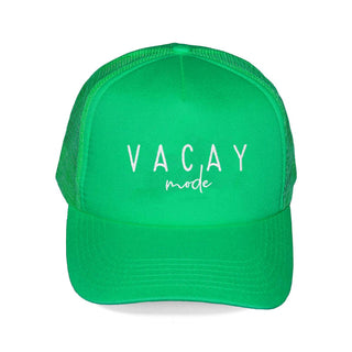 Vacay Mode Hat Beach Vacation Truckers Cap for Women #M197VL-KGRN-VAC23 - Trucker Hat - Women’s