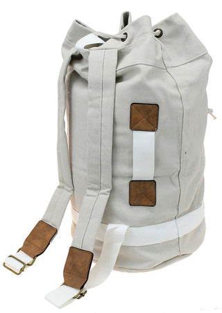 Viv&Lou® 20’’ Tall White Canvas Duffle Bag Weekender Travel Gym Overnight Tote #MB3768W-VL
