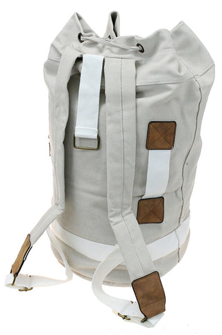 Viv&Lou® 20’’ Tall White Canvas Duffle Bag Weekender Travel Gym Overnight Tote #MB3768W-VL