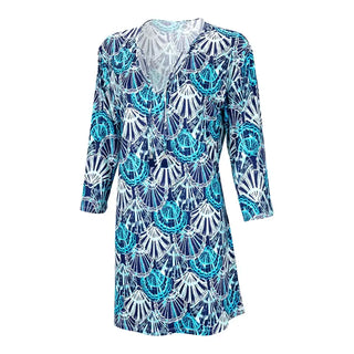 Viv&Lou® Aquaholic Women’s Tunic XXL Beach Cover Up Coastal Top #MA2015VL-AQU - XXL - Tunic - Women’s
