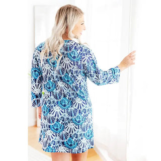 Viv&Lou® Aquaholic Women’s Tunic XXL Beach Cover Up Coastal Top #MA2015VL-AQU - XXL - Tunic - Women’s