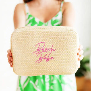 Viv&Lou® Beach Babe Hilton Cosmetic Case Travel Makeup Organizer Pouch #M233VL-NAT-BBABE - Makeup/Cosmetic Bag