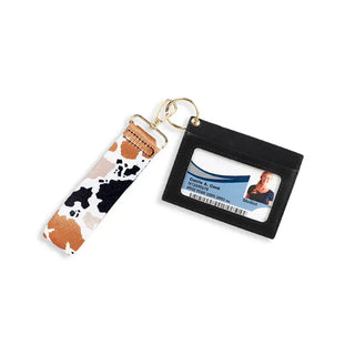 Viv&Lou® Black Wallet with Wristlet Strap Vegan Leather Organizer #PACK-209BLK - Black/Cow - Wallet - Women’s