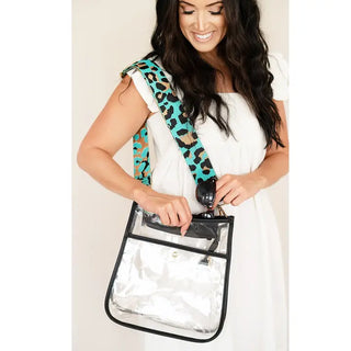 Viv&Lou® Brand Black Clear School Bag Heather Crossbody Purse - Blank #M709VL-CLRBLK - Crossbody Bag - Women’s