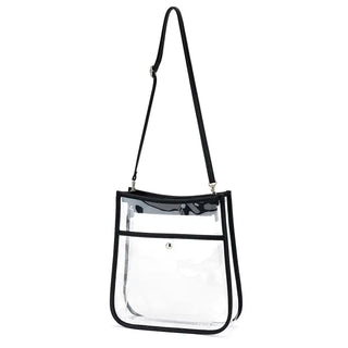 Viv&Lou® Brand Black Clear School Bag Heather Crossbody Purse - Blank #M709VL-CLRBLK - Crossbody Bag - Women’s