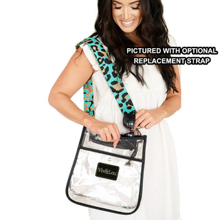 Viv&Lou® Brand Black & Clear School Bag Large Crossbody Purse #M709-CLRBLK-VL206 - Crossbody Bag - Women’s