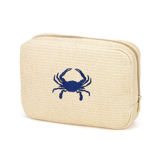 Viv&Lou® Crab Hilton Cosmetic Case Beach Makeup Organizer #M233VL-NAT-CRAB - Makeup/Cosmetic Bag