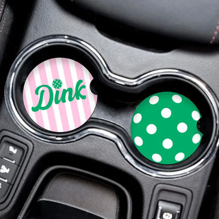 Viv&Lou® Dink Pickleball Car Coaster 2 Pce Set Sports Auto Accessory Gift #SPACK-CC132-DINK - Car Coaster - Women’s