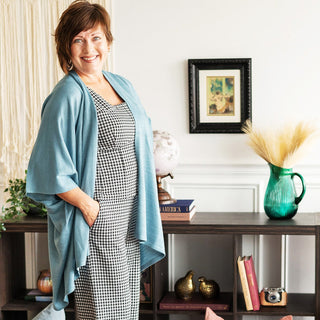 Dusty Blue Lindsey Top