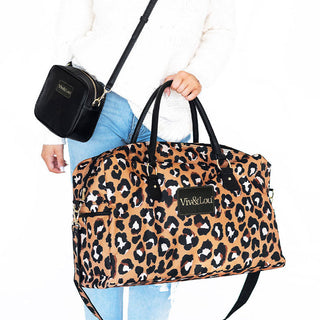 Viv&Lou® Extra Large Leopard Travel Bag Oversized Luggage #M442-LPRD23-VL206 - Weekender Bag - Women’s