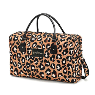 Viv&Lou® Extra Large Leopard Travel Bag Oversized Luggage #M442-LPRD23-VL206 - Weekender Bag - Women’s
