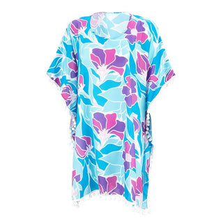 Viv&Lou® Get Lost Pom Pom Beach Cover Up Tropical Resort Wrap #MA2020VL-LOST - Swim Cover Up - Women’s