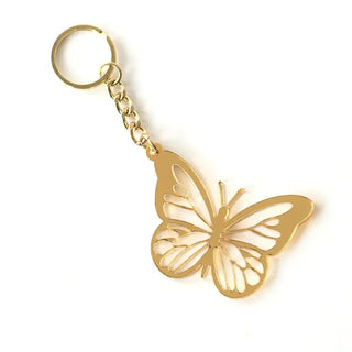 Viv&Lou® Gold Butterfly Keychain Mirrored Butterfly Gift Key Ring for Women #ACK-PREP23-BFLY-MRGD - Keychain - Women’s