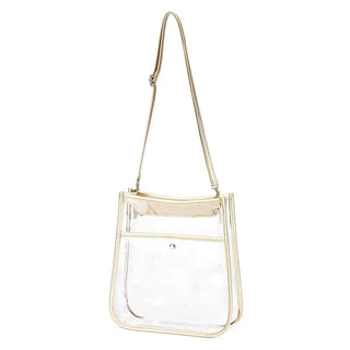 Viv&Lou® Gold Clear Heather Stadium Crossbody Purse - Blank #M709VL-CLRGD - Crossbody Bag - Women’s
