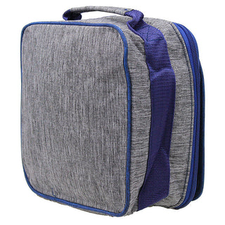 Viv&Lou® Gray-Navy Insulated Lunch Box for Work School Travel #M503-GRAY-VLU - Lunch Bag/Box