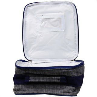 Viv&Lou® Gray-Navy Insulated Lunch Box for Work School Travel #M503-GRAY-VLU - Lunch Bag/Box