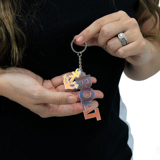 Viv&Lou® Iridescent Boat Anchor Keychain Nautical Coastal Gift Accessory #ack-iri-boat + anchor - Keychain - Unisex