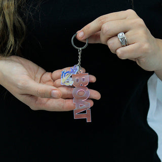 Viv&Lou® Iridescent Boat Anchor Keychain Nautical Coastal Gift Accessory #ack-iri-boat + anchor - Keychain - Unisex