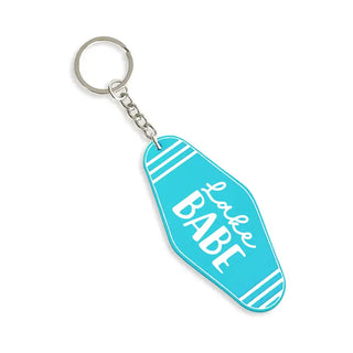 Viv&Lou® Lake Babe Keychain | Lake Lover Gift Cute Summer Key Ring #ACK-HOTEL-HTPKWHT-LBABE - Keychain - Women’s